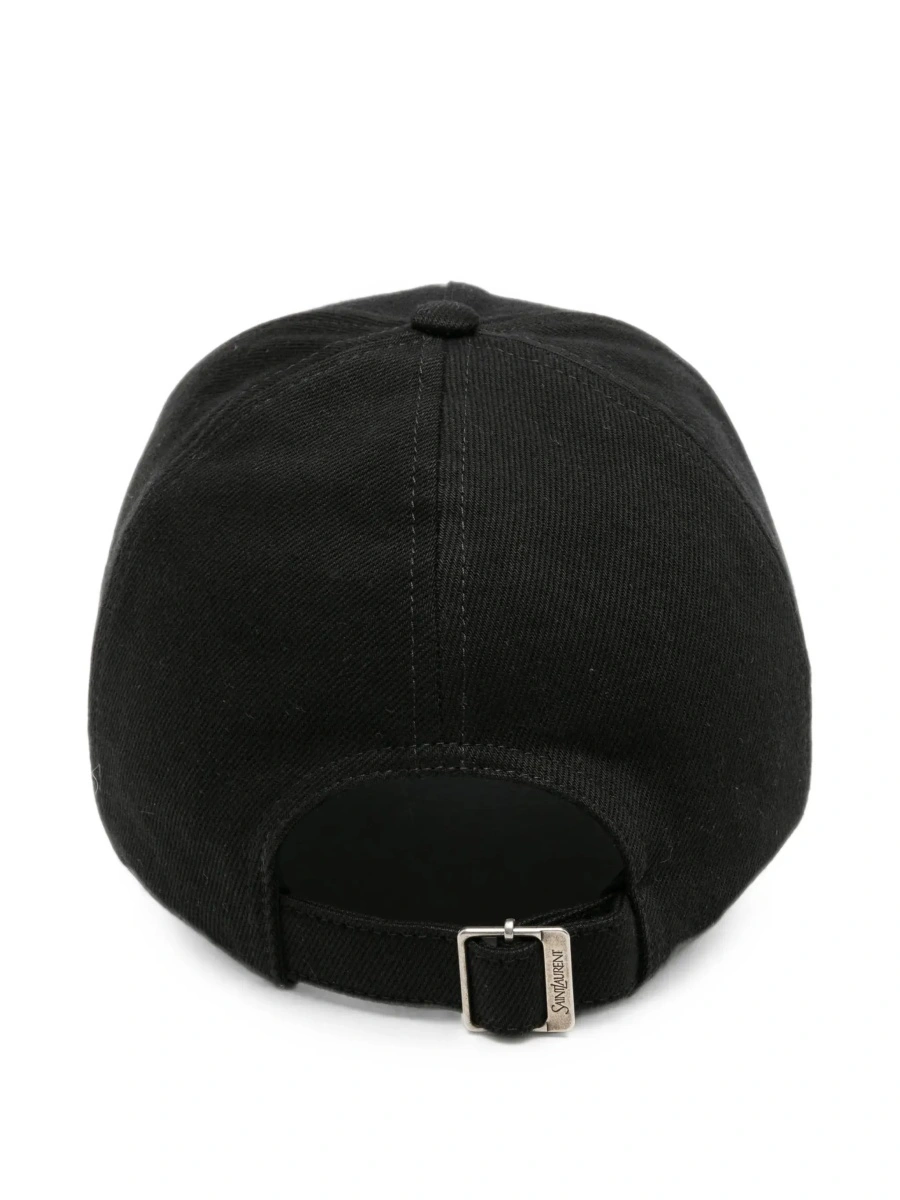 Caciula Saint Laurent neagra din bumbac - Img 4