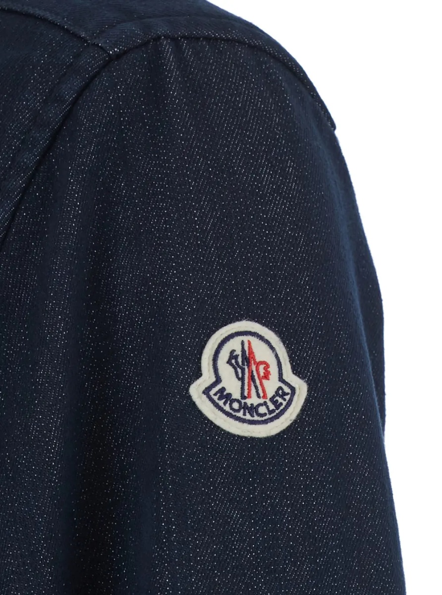Camasa Blue Shirt with classic collar and two patch pockets on the front in denim for men - Img 3