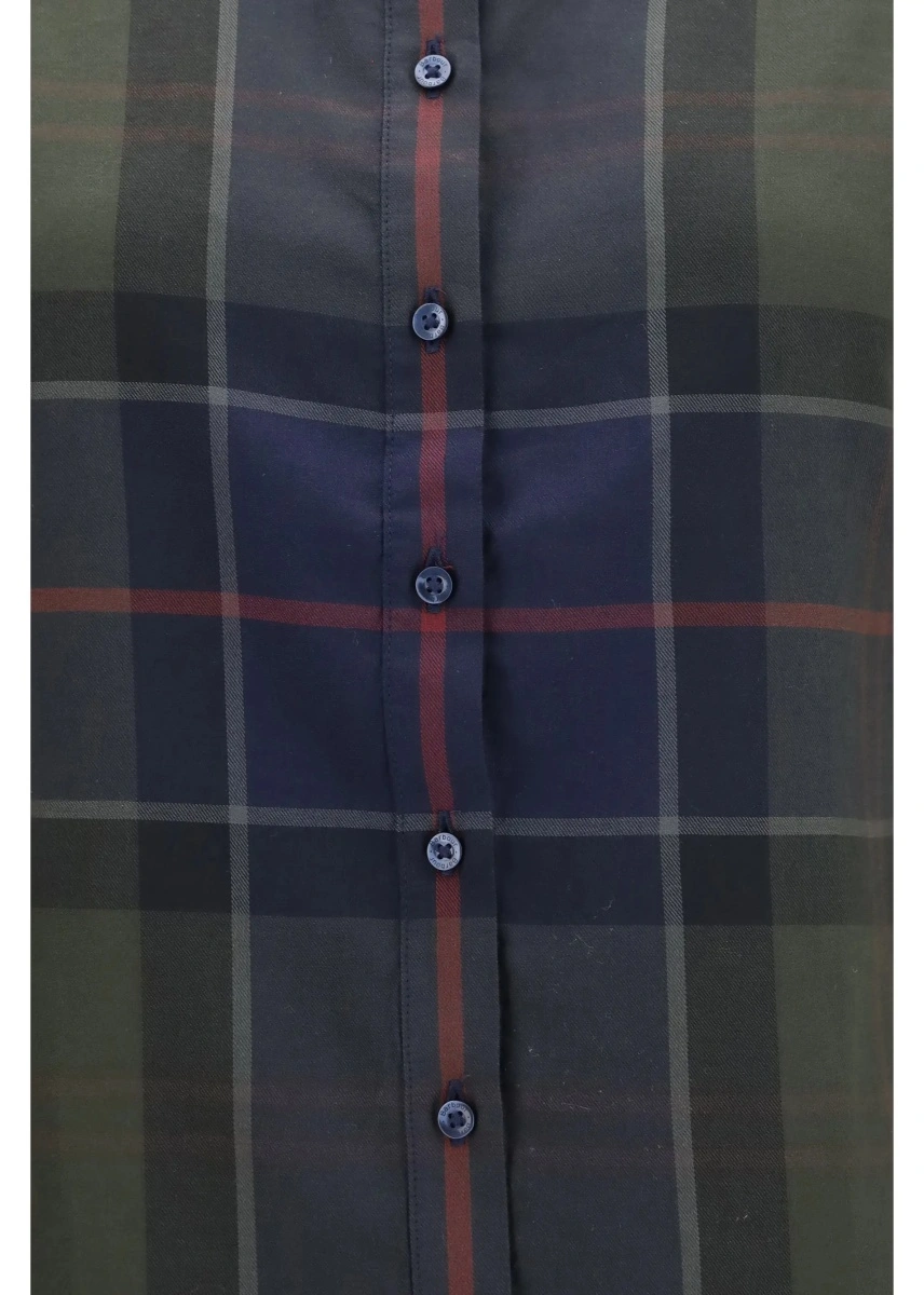 Camasa casual Barbour maro din bumbac - Img 3