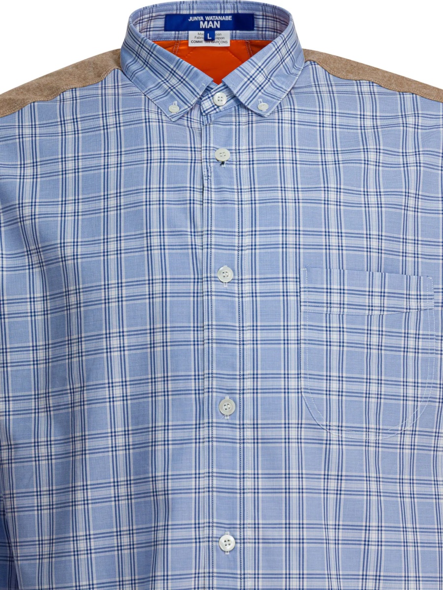 Camasa casual Check shirt with quilted inserts - Img 3