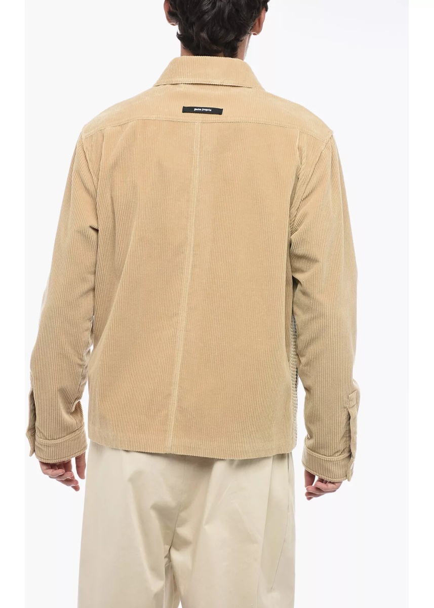 Camasa casual Corduroy Tape Overshirt With Contrasting Bands* - Img 2