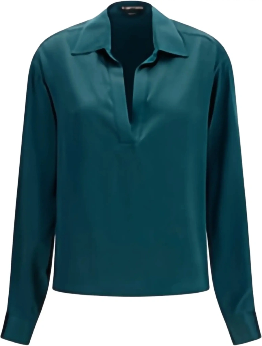 Camasa casual Deep V-neck silk Shirt - Img 6