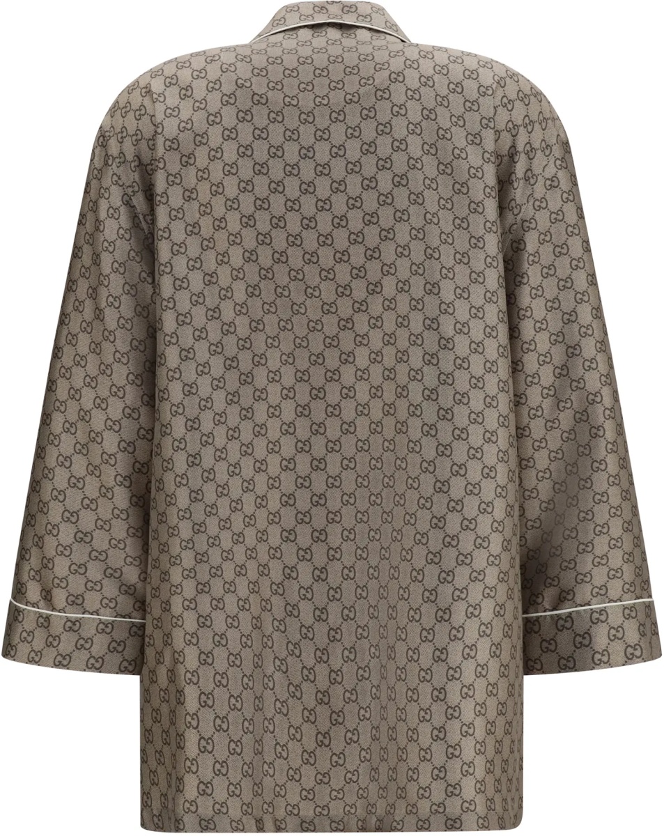 Camasa casual Printed silk twill Shirt - Img 2