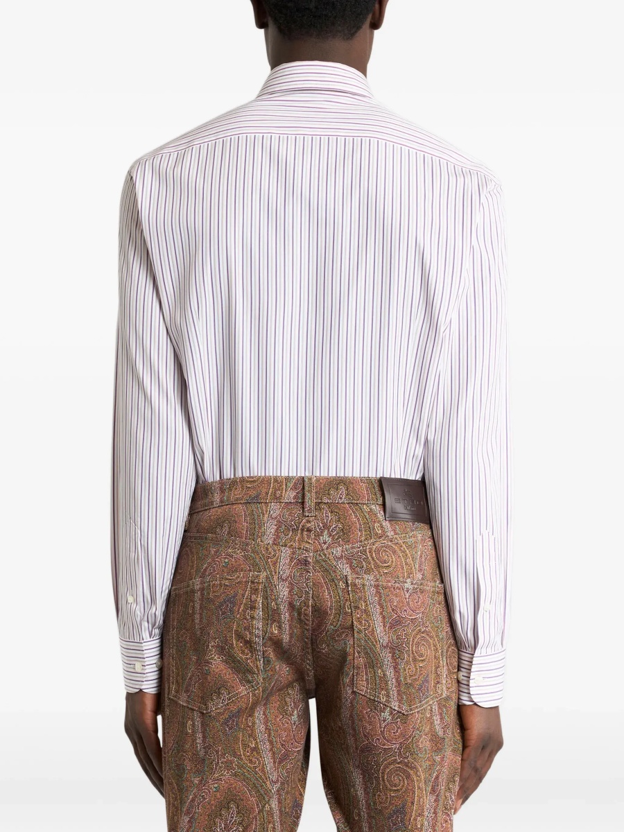 Camasa casual Roma striped cotton Shirt with Pegaso logo - Img 6