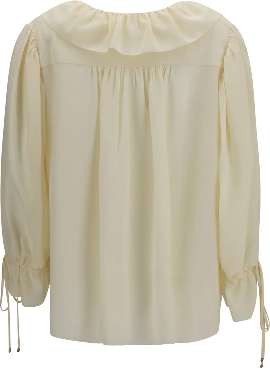 Camasa casual Ruffled V-Neck Shirt - Img 2