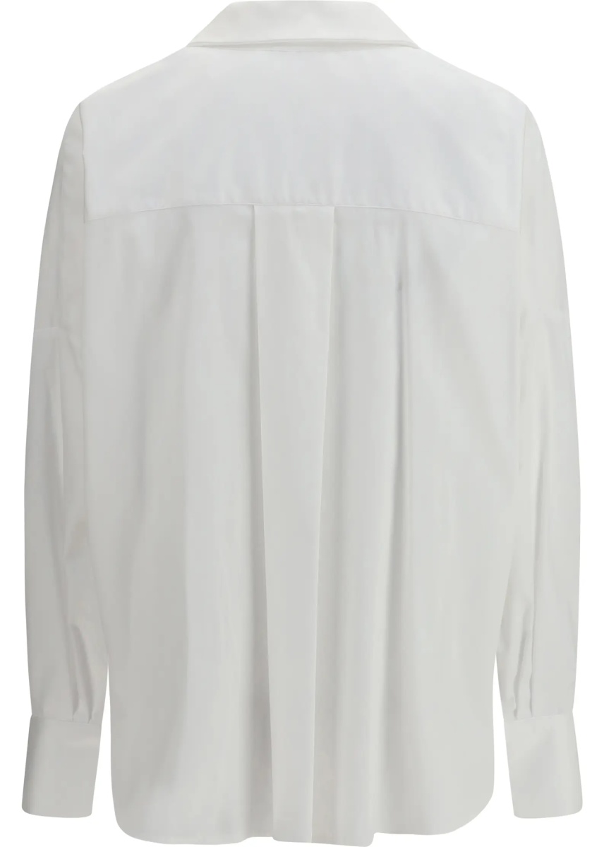 Camasa casual Shirt with front ruching in cotton - Img 2