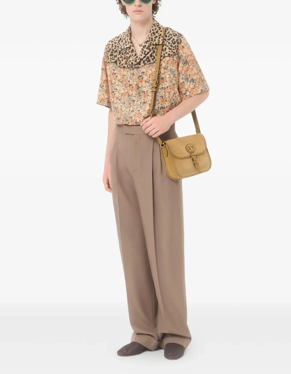 Camasa casual Short-sleeve floral and leopard print Shirt - Img 4
