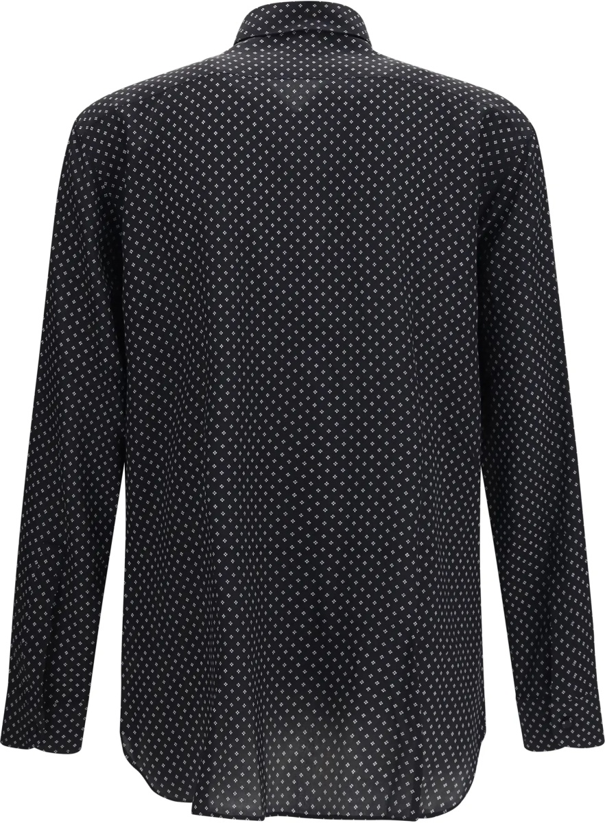 Camasa casual Silk crêpe de chine Polka-Dot Shirt - Img 2