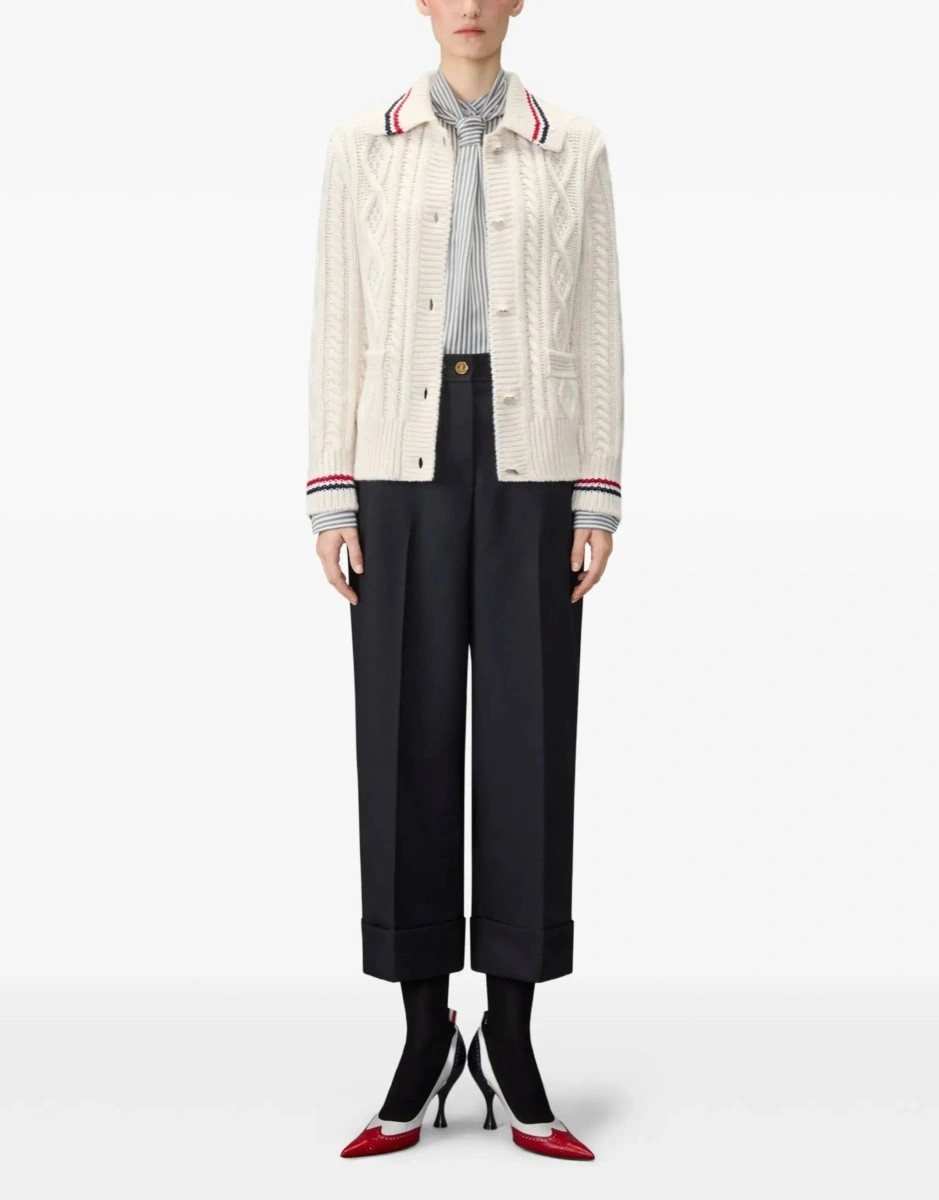 Camasa casual Thom Browne gri din matase - Img 4