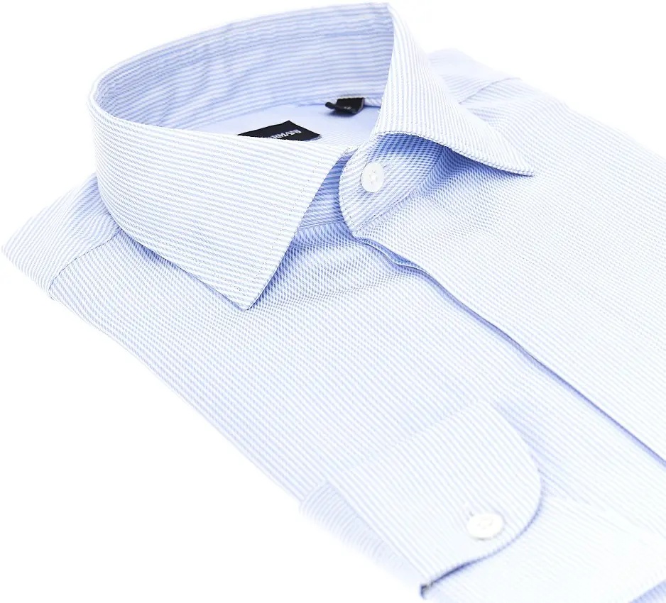 Camasa Cotton twill shirt with striped motif - Img 2