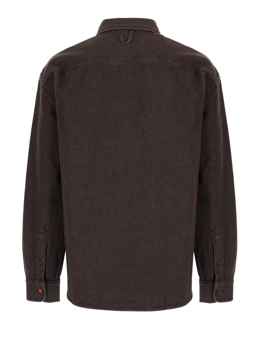 Camasa LA CHEMISE DE-NIMES SIMON brown fabric shirt for men - Img 2