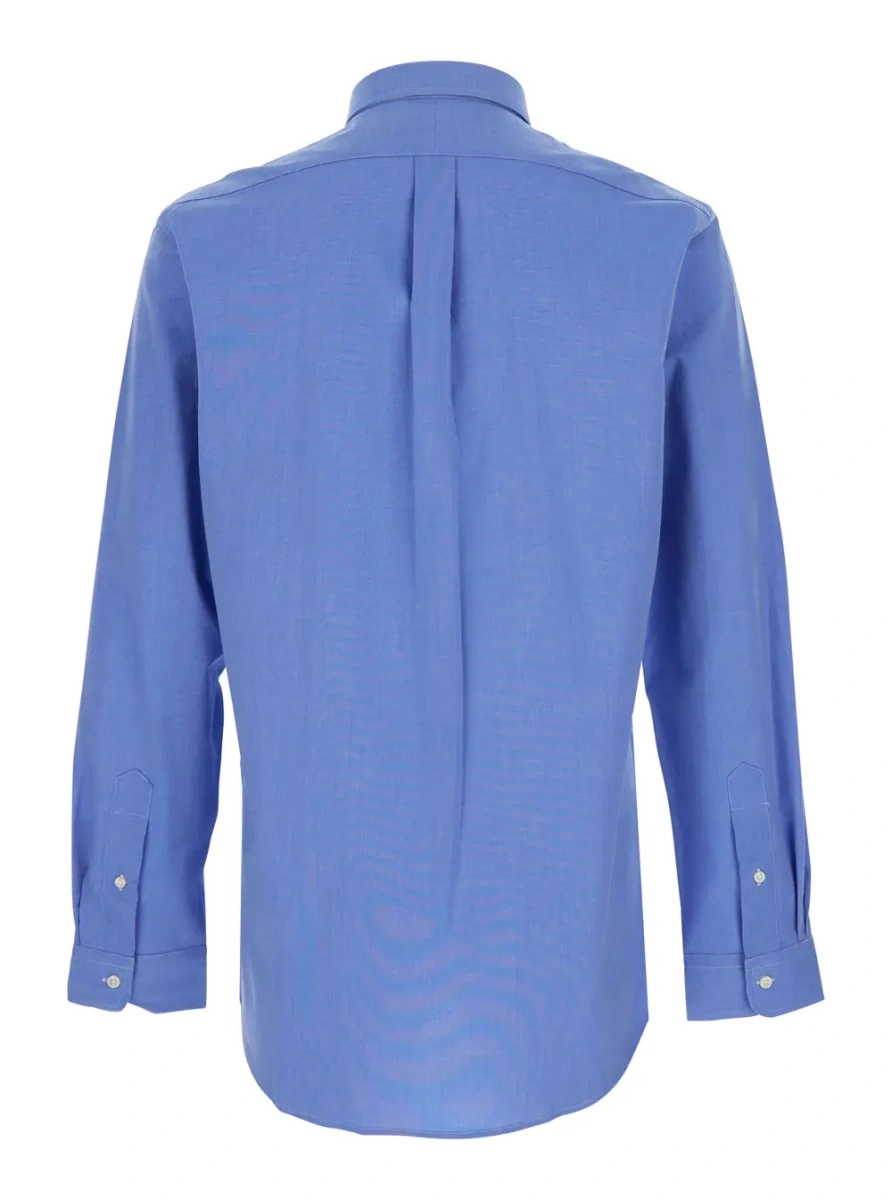 Camasa Ralph Lauren albastra din bumbac 'Slim Fit' - Img 2