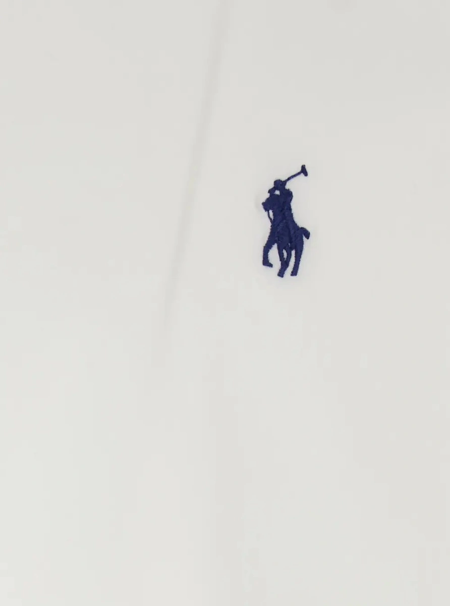 Camasa 'Slim Fit' White shirt with button-down collar and Pony embroidery on the Front in stretch cotton for men - Img 3