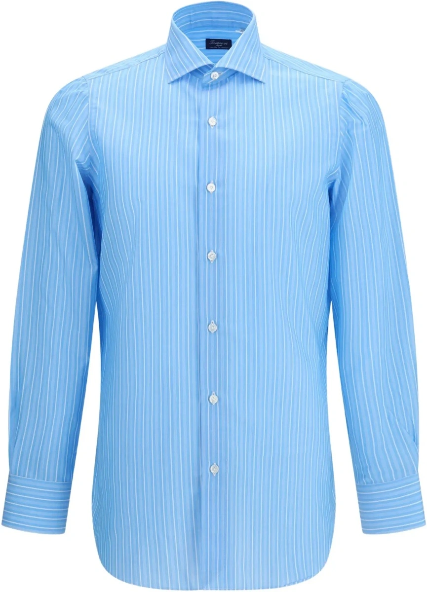Camasi Regular 170 a due striped shirt in Egyptian cotton - Img 6