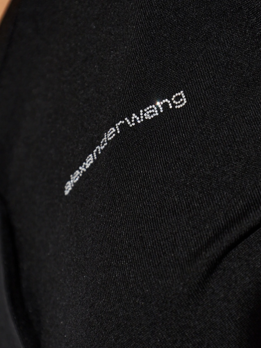 Cardigan Alexander Wang negru din poliamida si cupru - Img 5