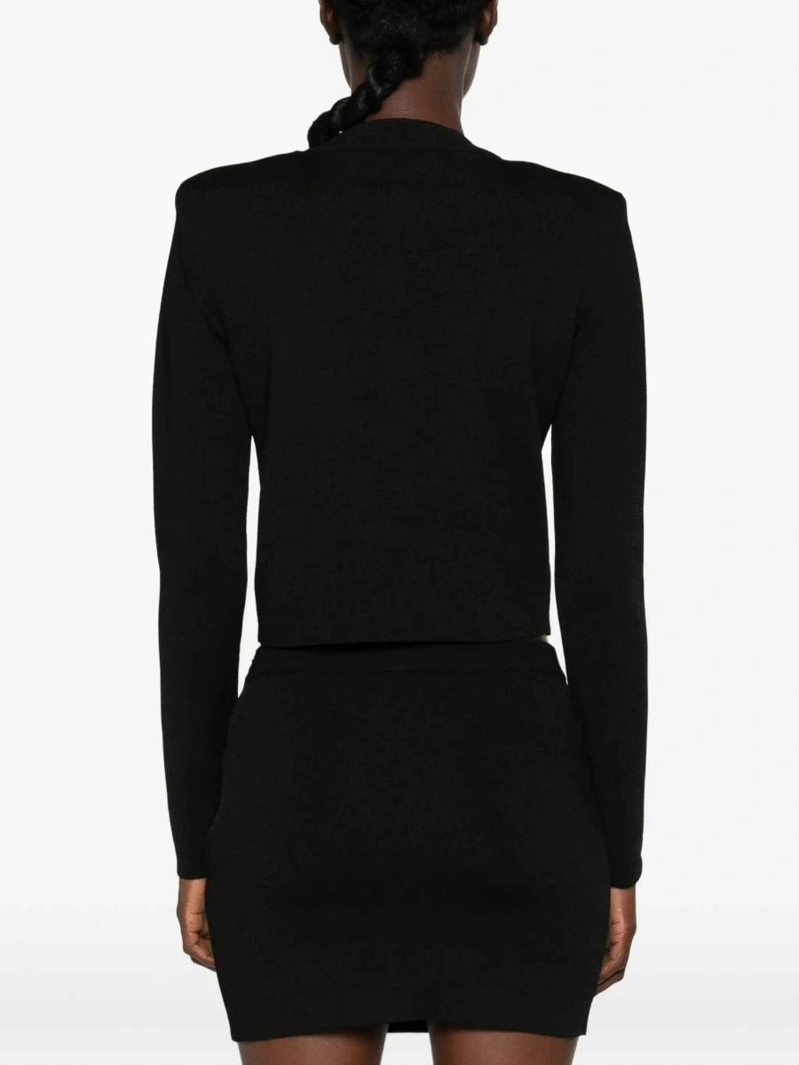 Cardigan Balmain negru din vascoza - Img 6