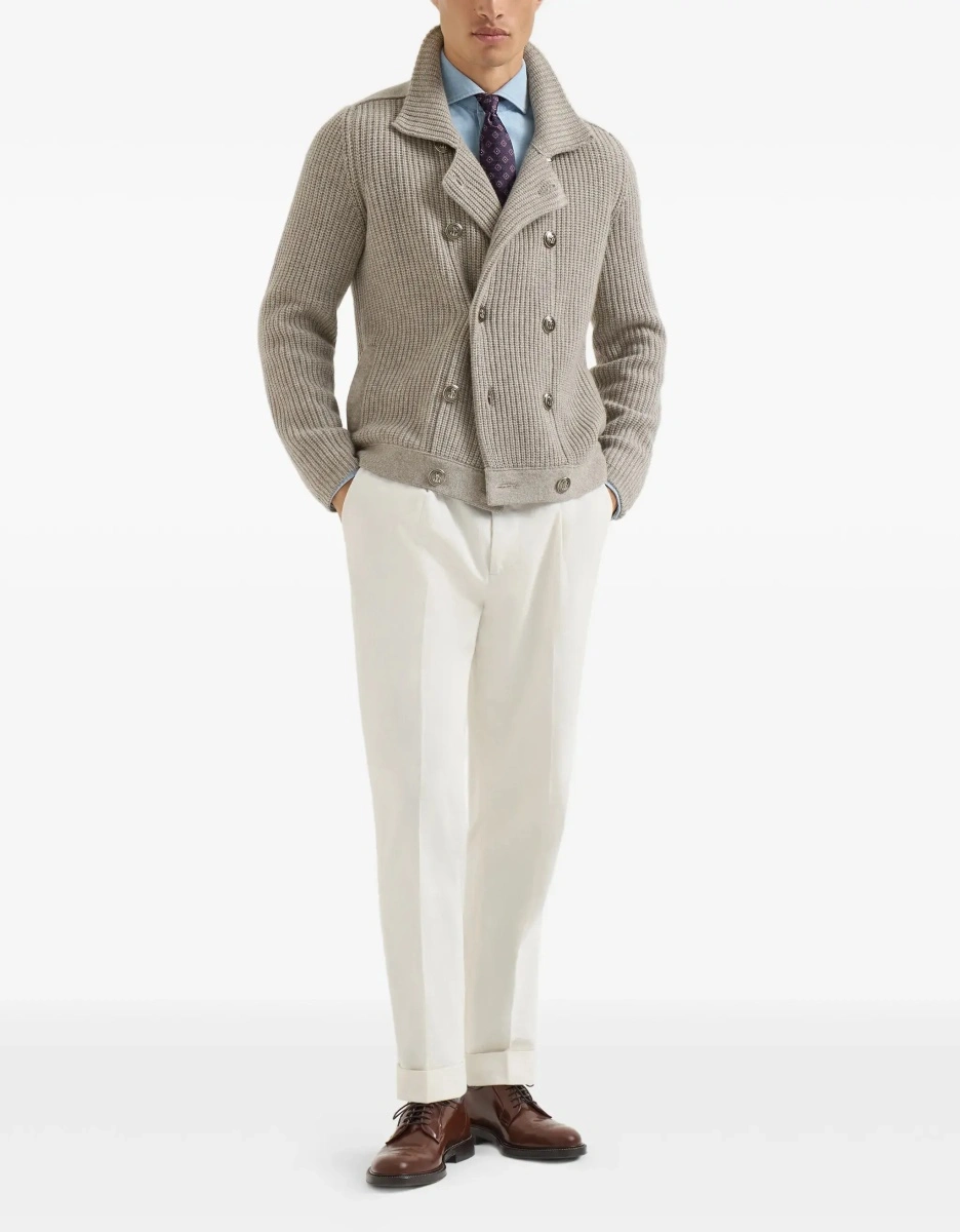 Cardigan Brunello Cucinelli multicolor din casmir - Img 4