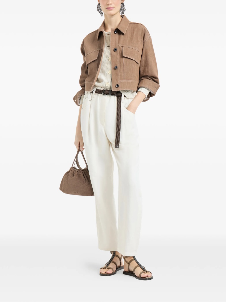 Cardigan Brunello Cucinelli neutru - Img 2