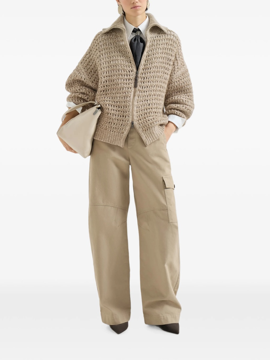 Cardigan Brunello Cucinelli neutru - Img 2