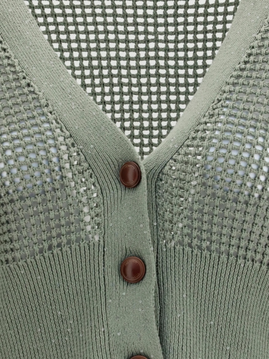 Cardigan Brunello Cucinelli verde - Img 4