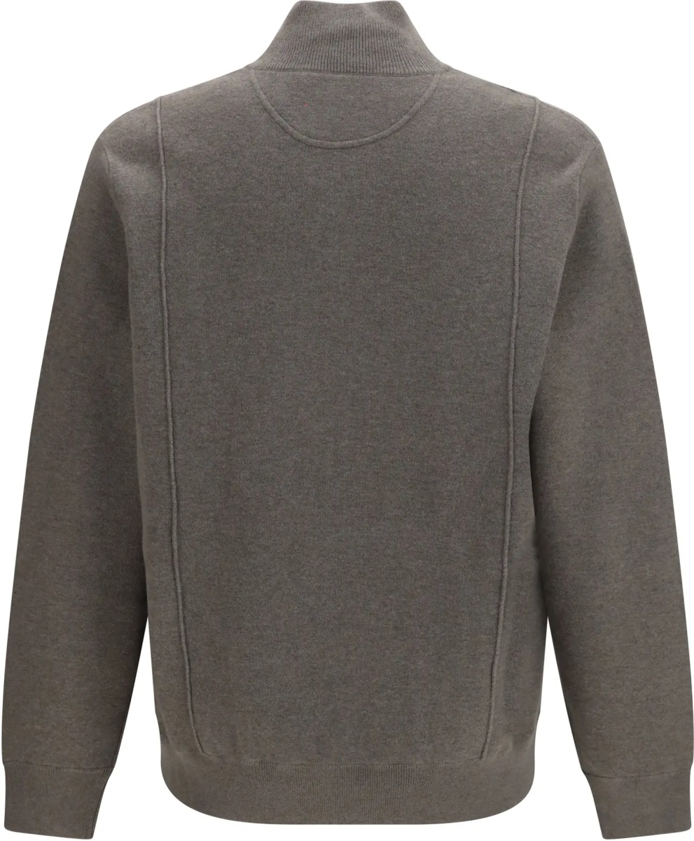 Cardigan Double cashmere Cardigan with zip and logo - Img 2
