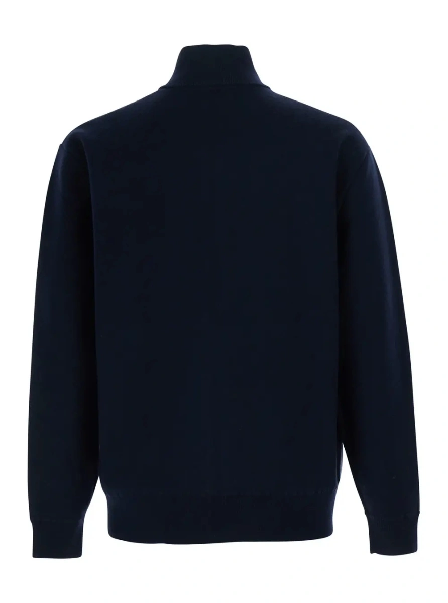 Cardigan DRÔLE DE MONSIEUR albastru din lana - Img 2