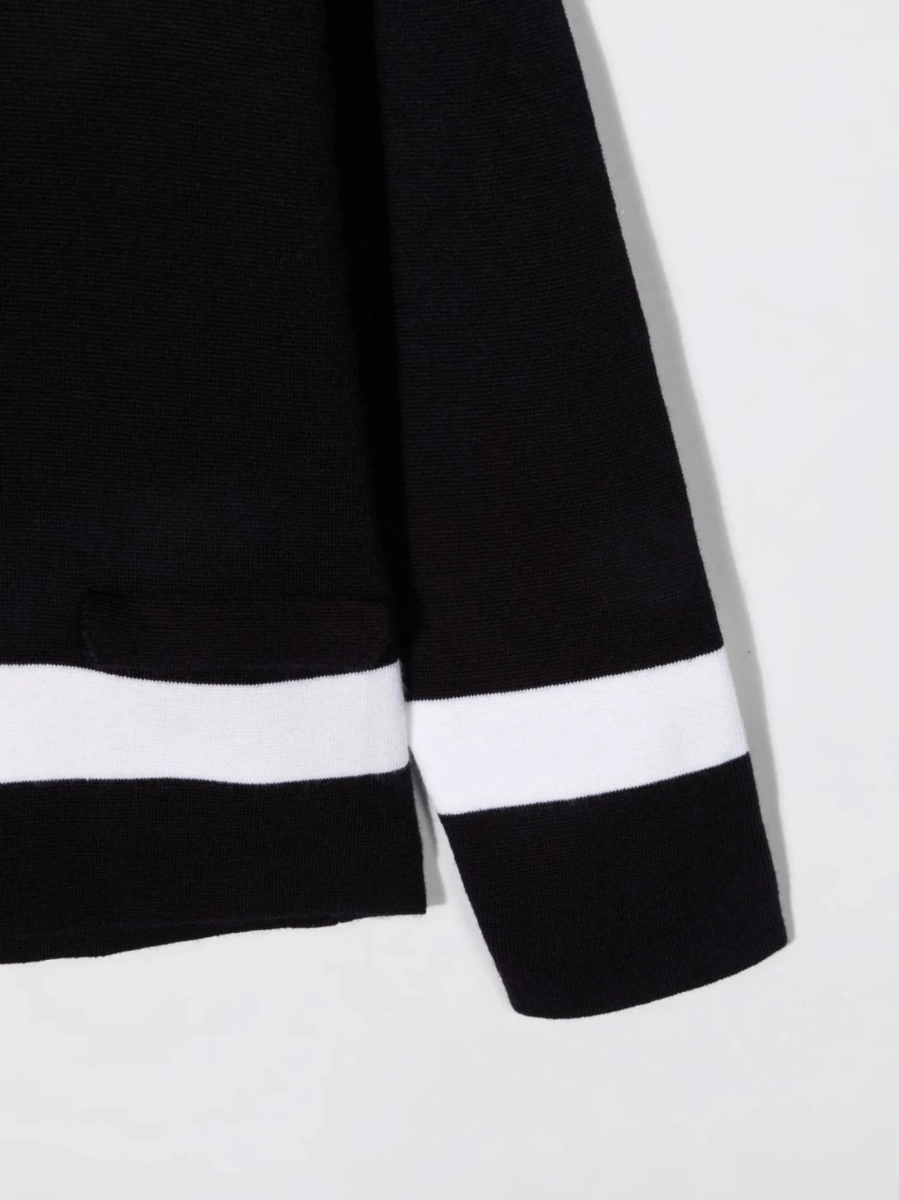 Cardigan Emporio Armani albastru din acrilic si lana - Img 3