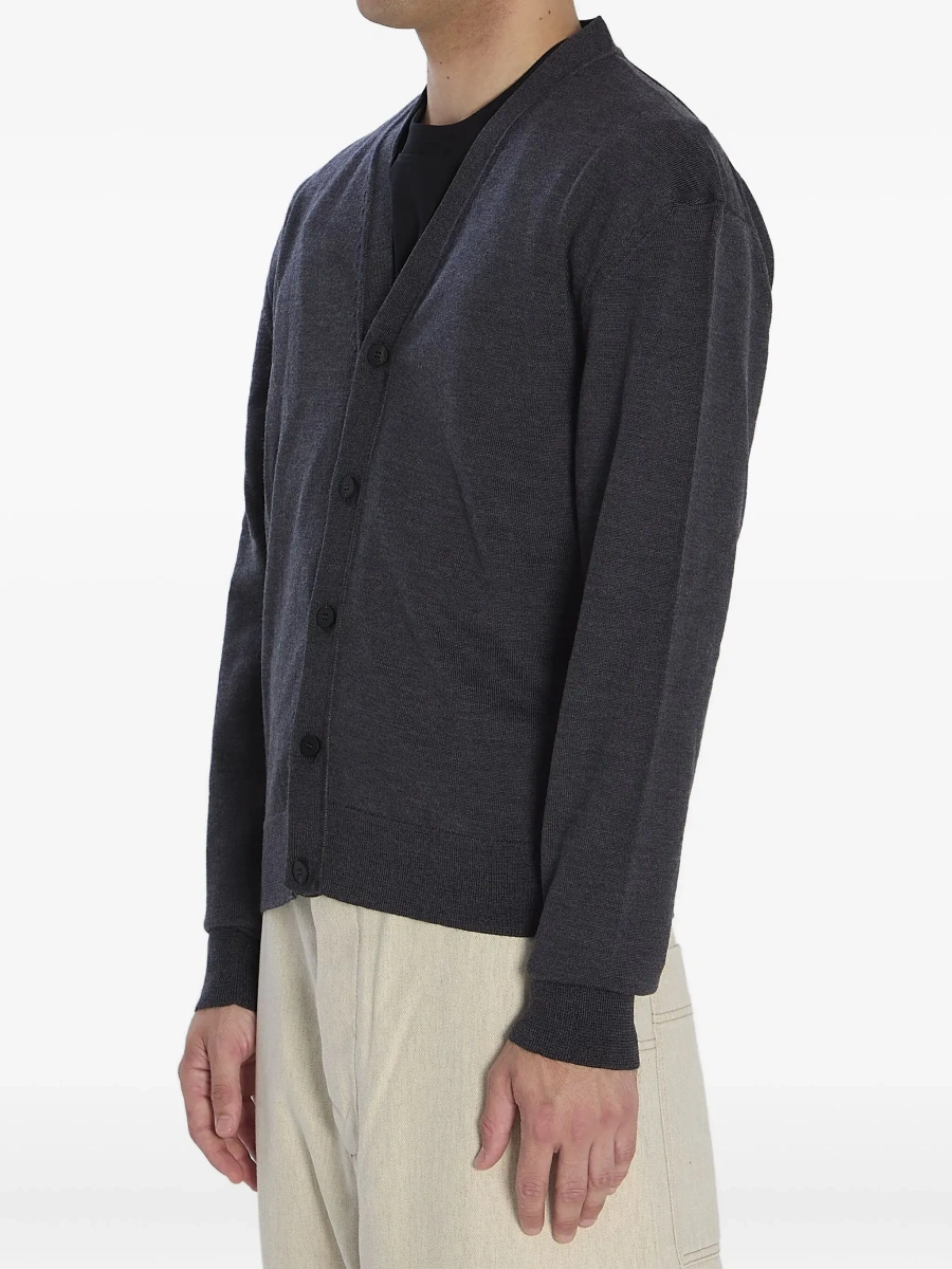 Cardigan JACQUEMUS gri din bumbac - Img 4