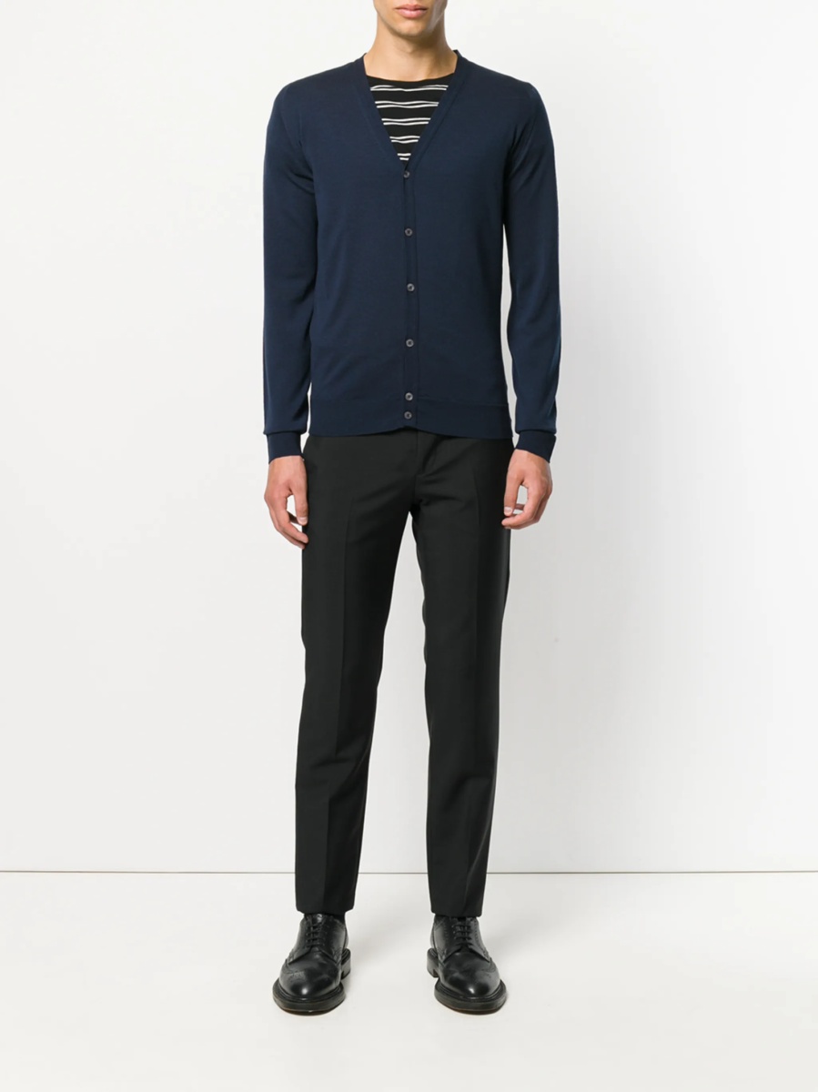 Cardigan John Smedley albastru - Img 2