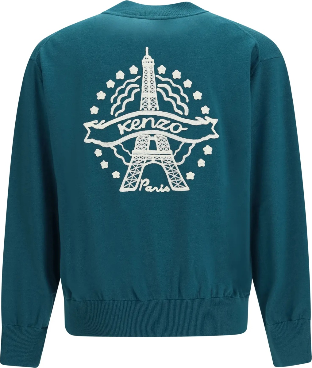 Cardigan Kenzo Eiffel Tower Design wool zip Cardigan - Img 2