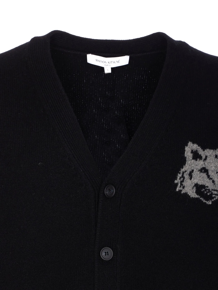 Cardigan MAISON KITSUNÉ negru - Img 4