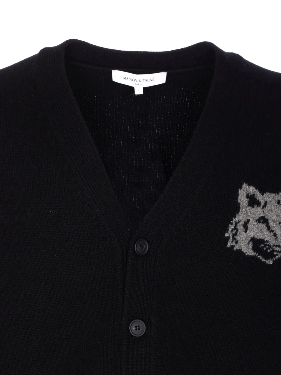Cardigan MAISON KITSUNÉ negru - Img 4