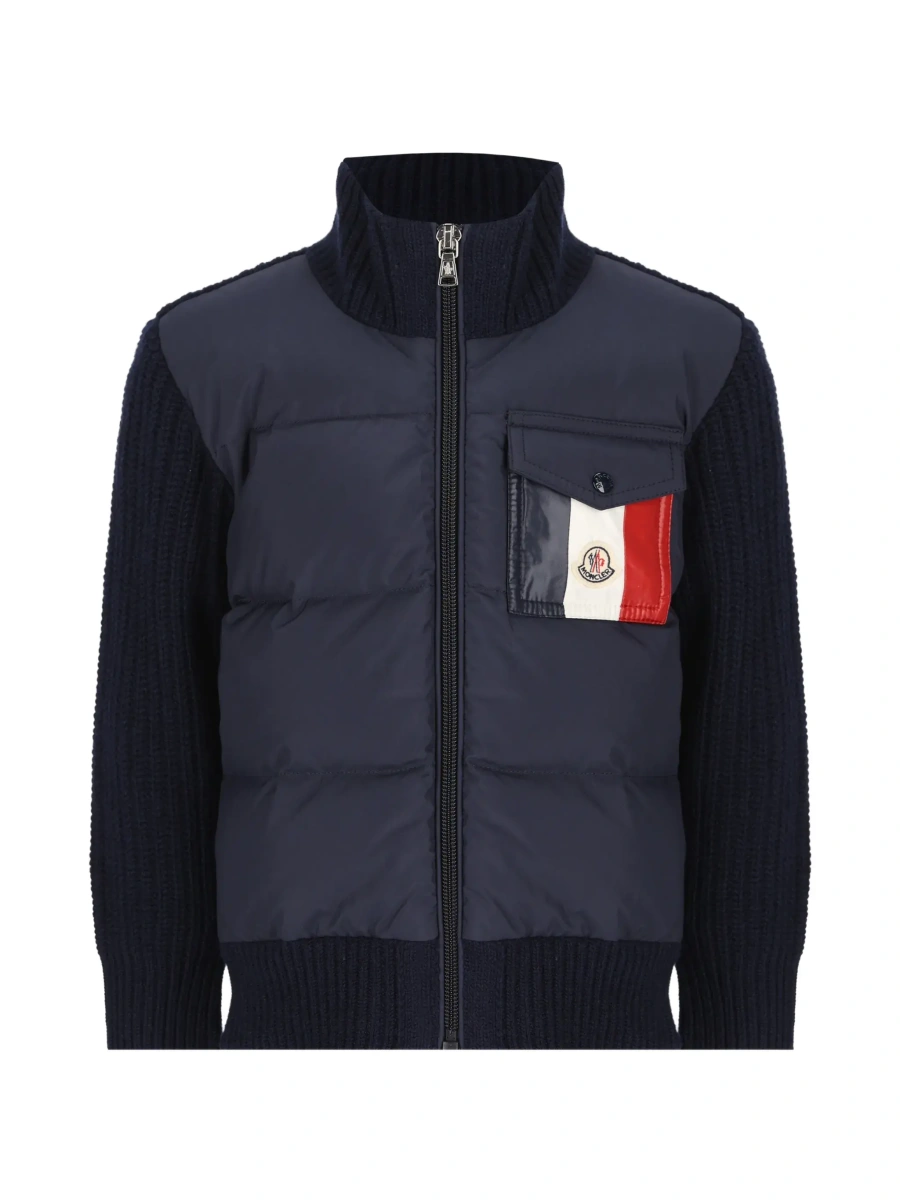 Cardigan Moncler albastru din bumbac - Img 7