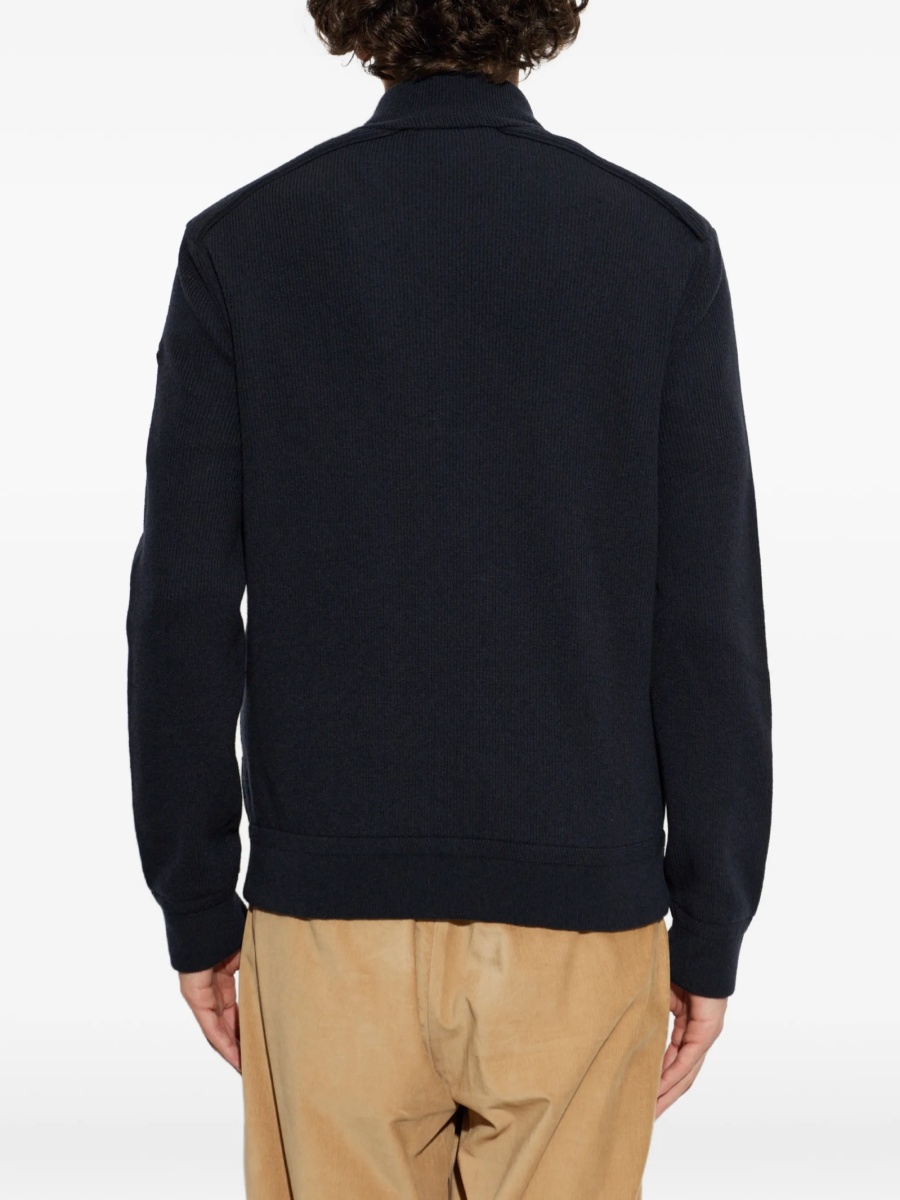 Cardigan Moncler albastru din lana si casmir - Img 4