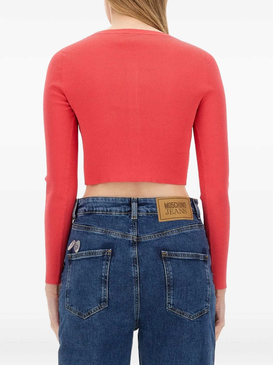 Cardigan MOSCHINO JEANS rosu - Img 4