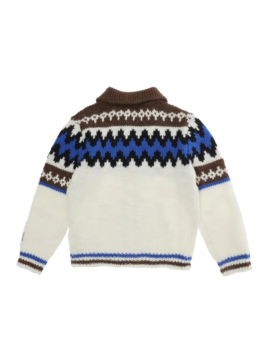 Cardigan N°21 Kids multicolor din lana - Img 2
