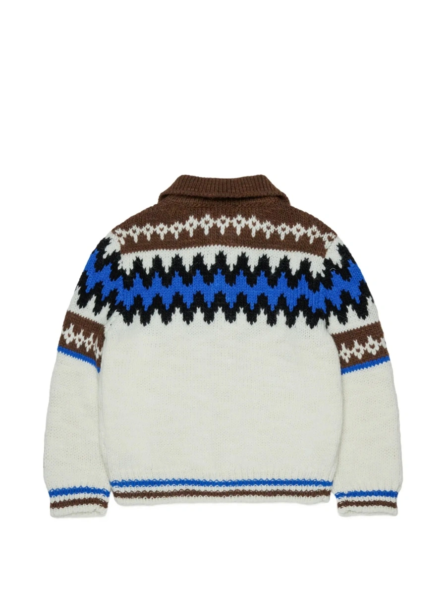 Cardigan N°21 Kids multicolor din lana - Img 4
