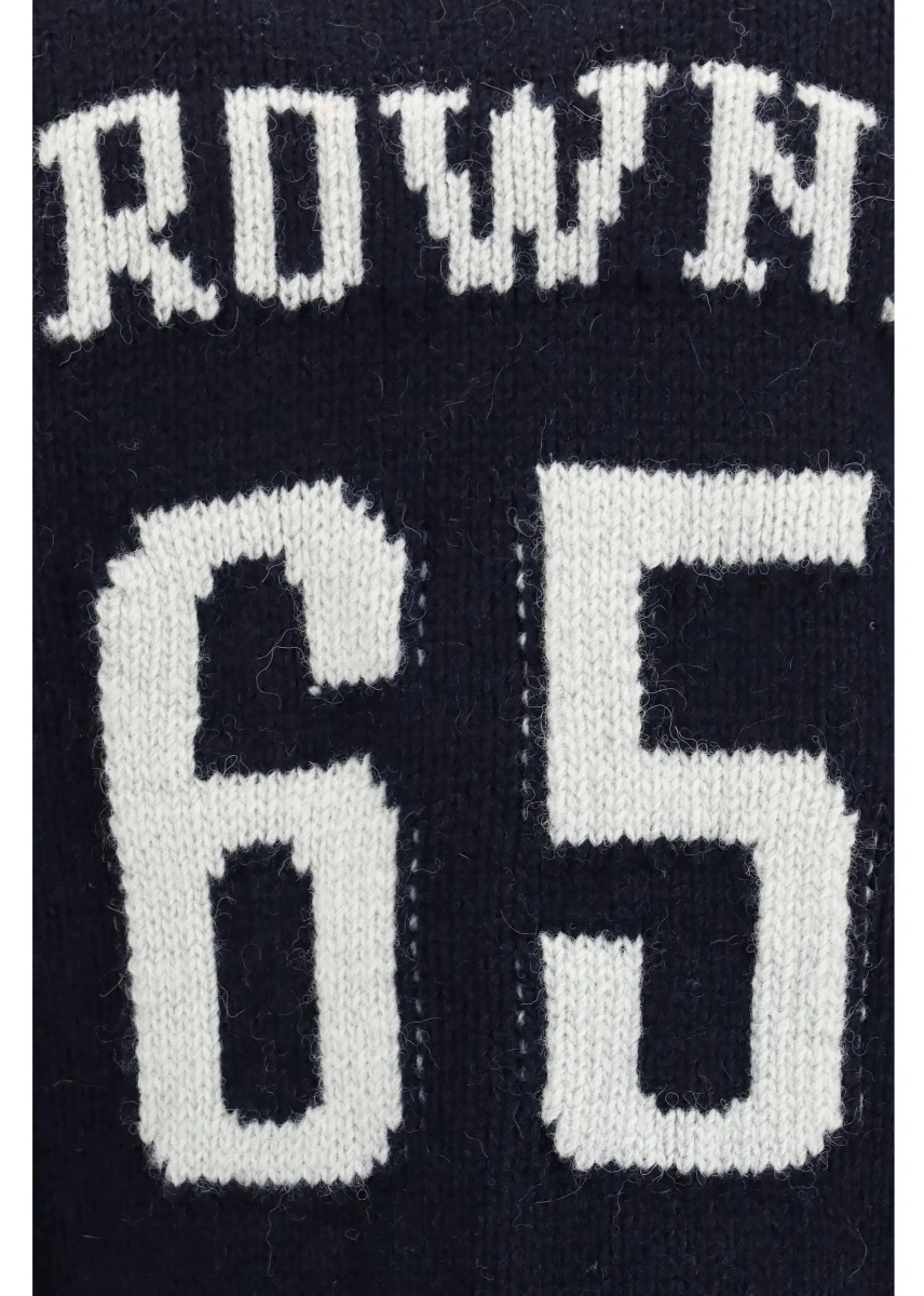 Cardigan Thom Browne albastru din jerse - Img 3
