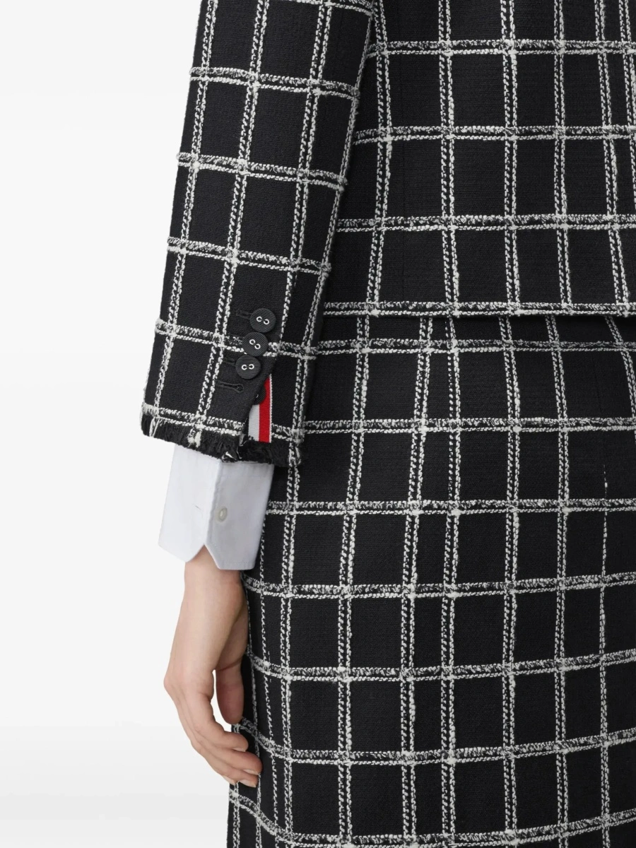 Cardigan Thom Browne negru din tweed - Img 7