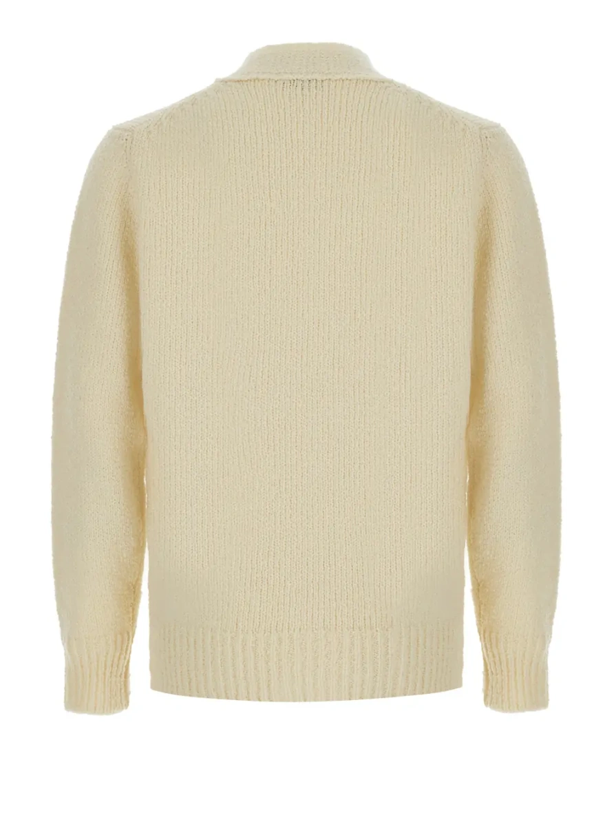 Cardigan Women's beige fabric cardigan with unspecified fit - Img 2