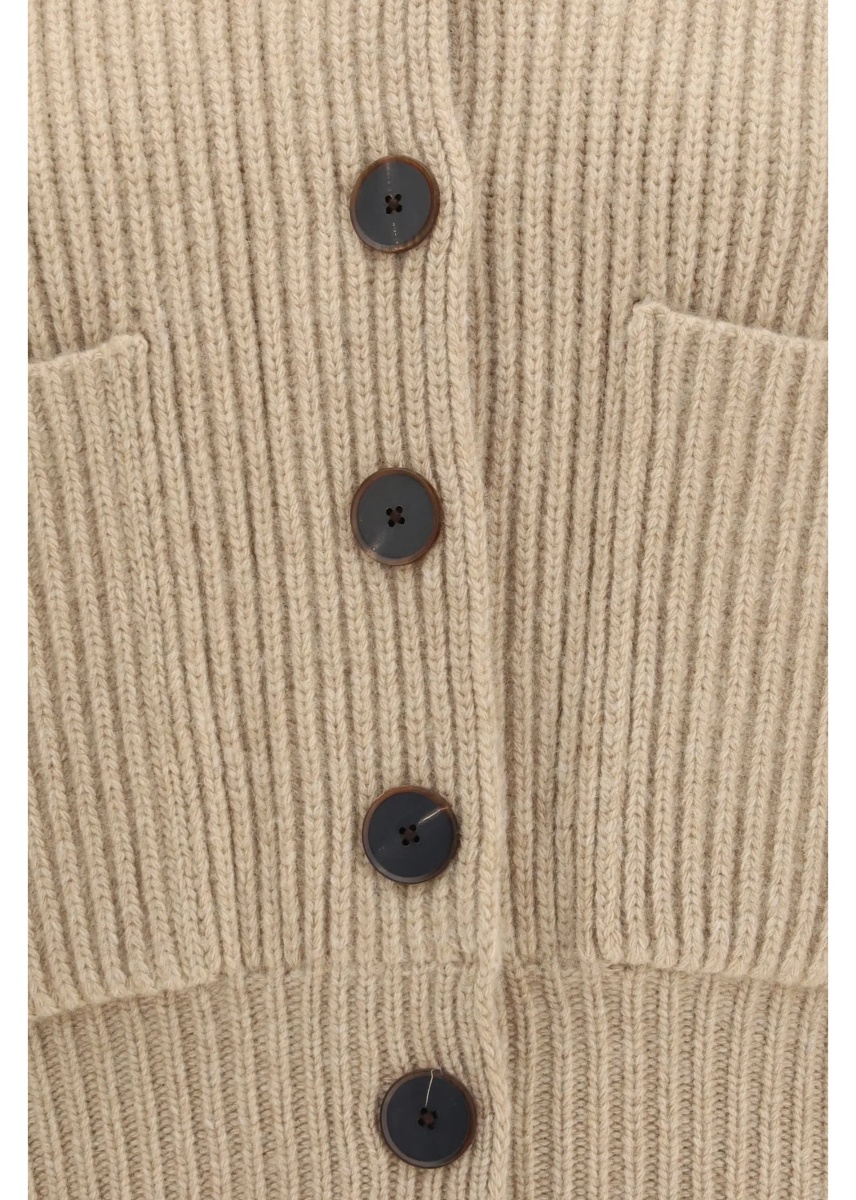Cardigane Ribbed wool cropped Cardigan - Img 2