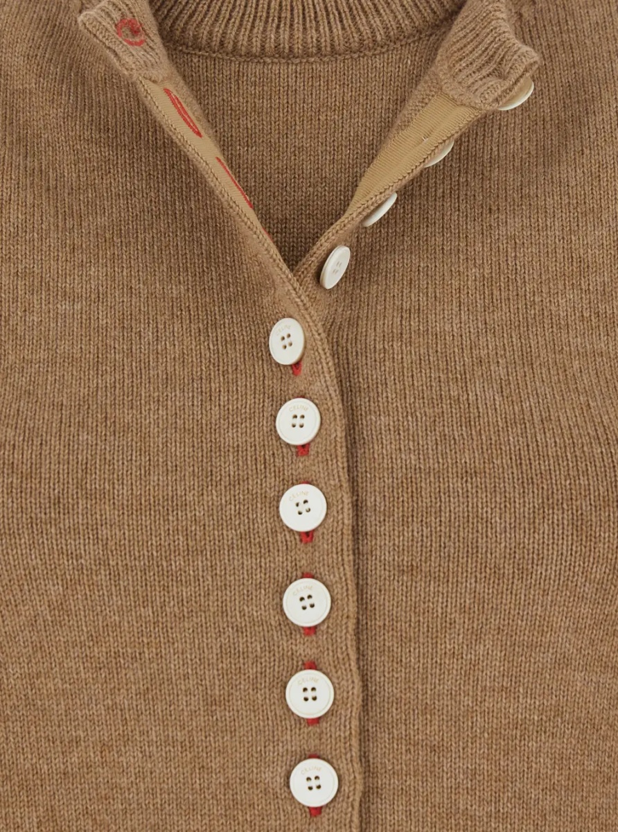 Cardigane Twinset Cardigan and Sweater with Front Button Closure and Ribbed Cashmere Trimmings Beige Women - Img 3