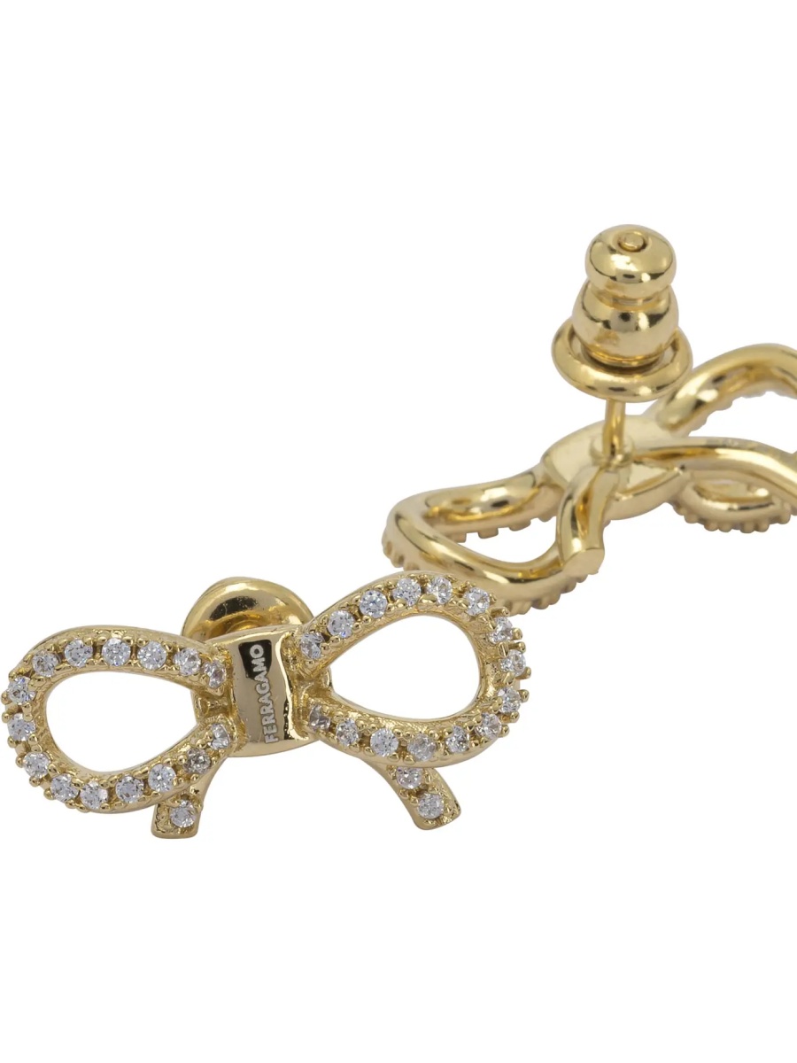 Cercei Bow earrings with rhinestones - Img 2