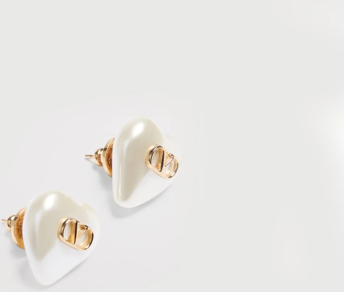 Cercei Vlogo Signature Metal And Pearl Earrings - Img 2