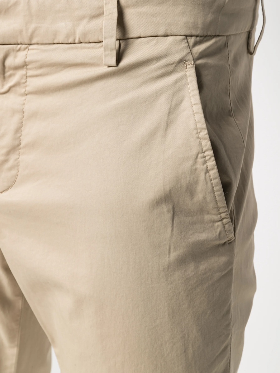 Chinos Dondup neutri din spandex/elastan si bumbac - Img 5