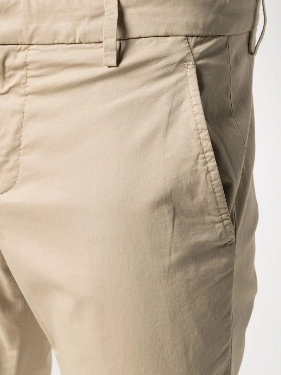 Chinos Dondup neutri din spandex/elastan si bumbac - Img 5