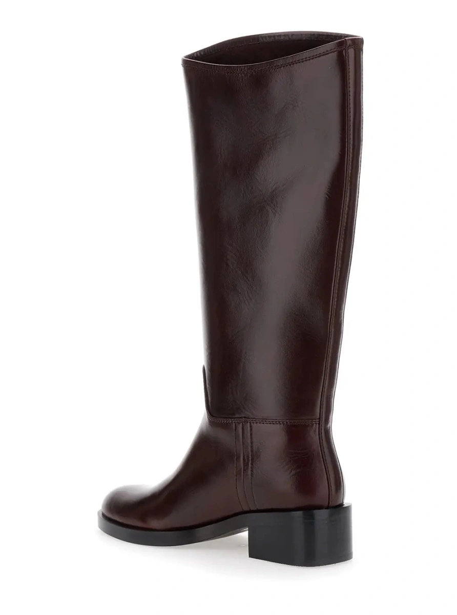 Cizme Jeffrey Campbell maro din piele - Img 3
