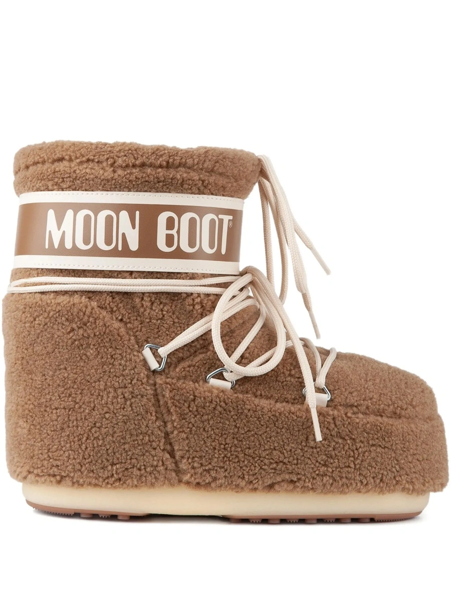 Cizme Moon Boot maro din fleece 'Icon' - Img 8
