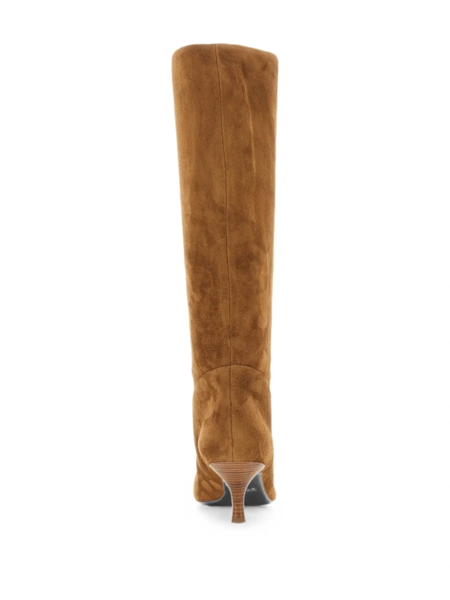 Cizme 'Rose' Brown Boots with Pointed Toe and High Heel in Suede for Women - Img 6