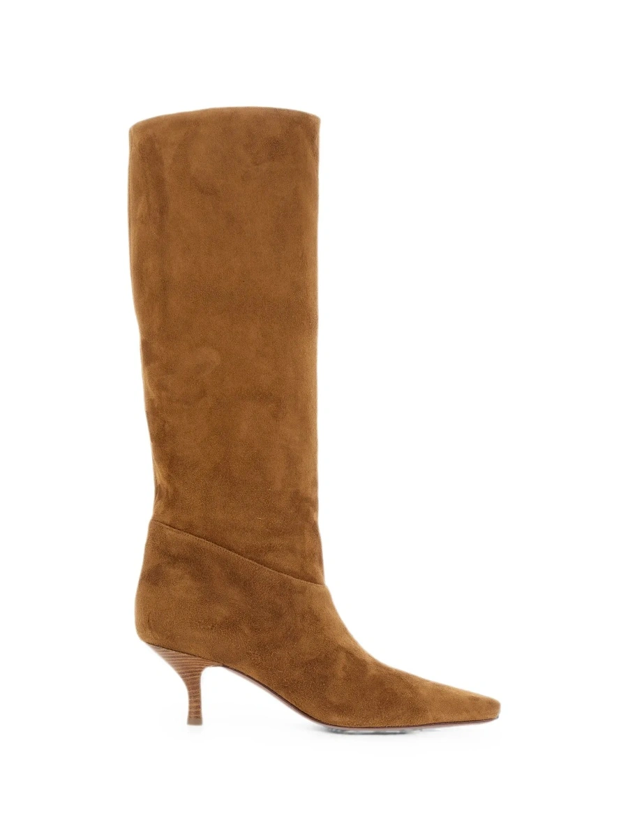 Cizme 'Rose' Brown Boots with Pointed Toe and High Heel in Suede for Women - Img 8